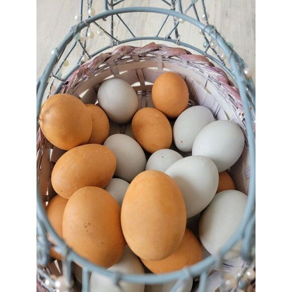 Chicken hen wire Easter basket egg Spring home decor set - Picture 9 of 9